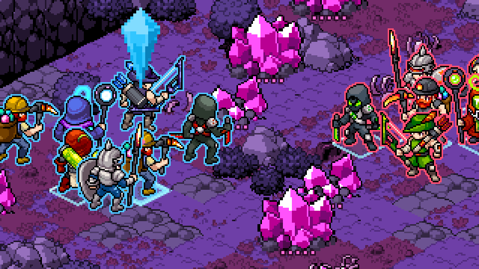 A Miner holding 3 stored crystals walks to a large node and swings: PROSPECTOR +3, +6 crystals